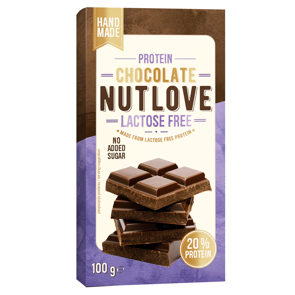 NUTLOVE Protein Chocolate Laktosefri 100 g